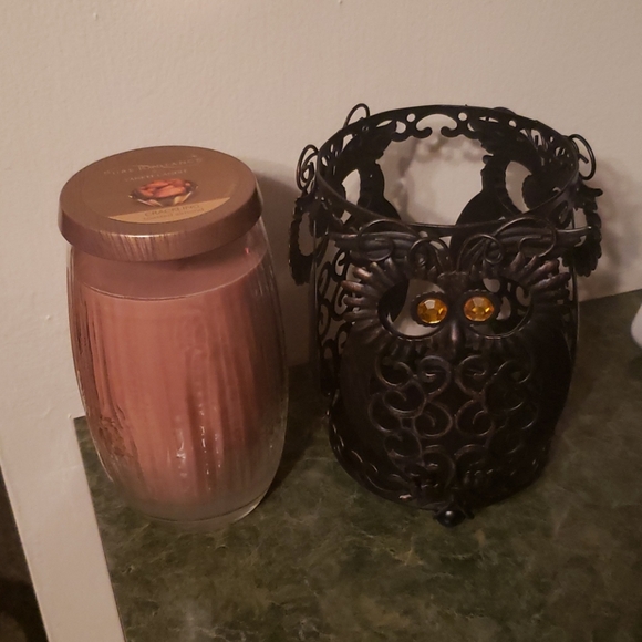 NWOT Yankee Candle with Owl Holder